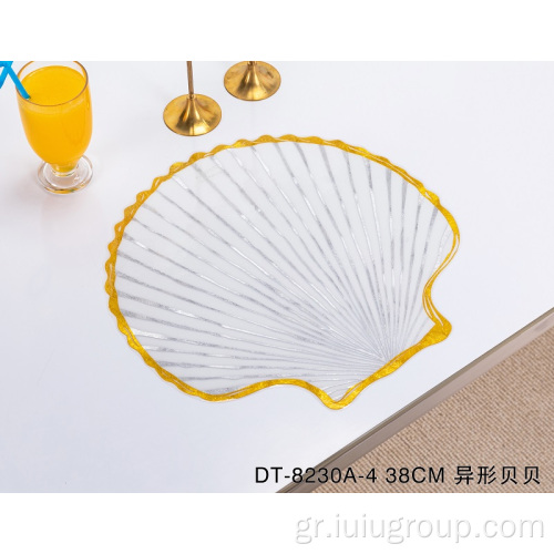 Sea Shell Shape Unregular Gold Placemats για παιδιά